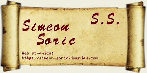 Simeon Šorić vizit kartica